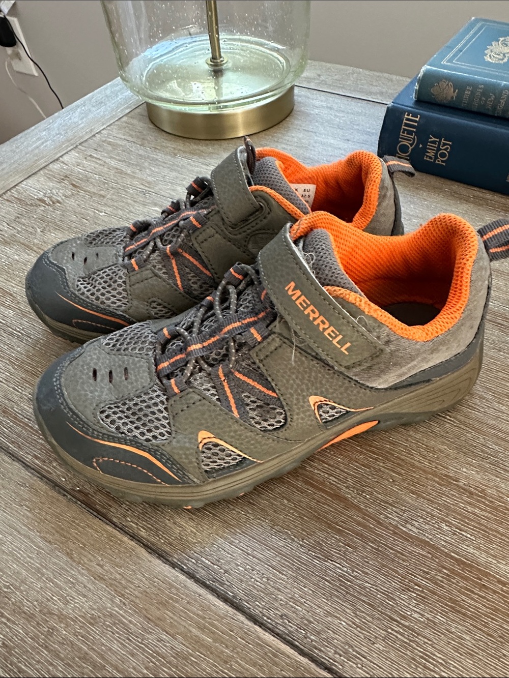 Merrell Kids Trail Sneaker - Slip-op with Velcro Closure, Sz 1.5 Kids